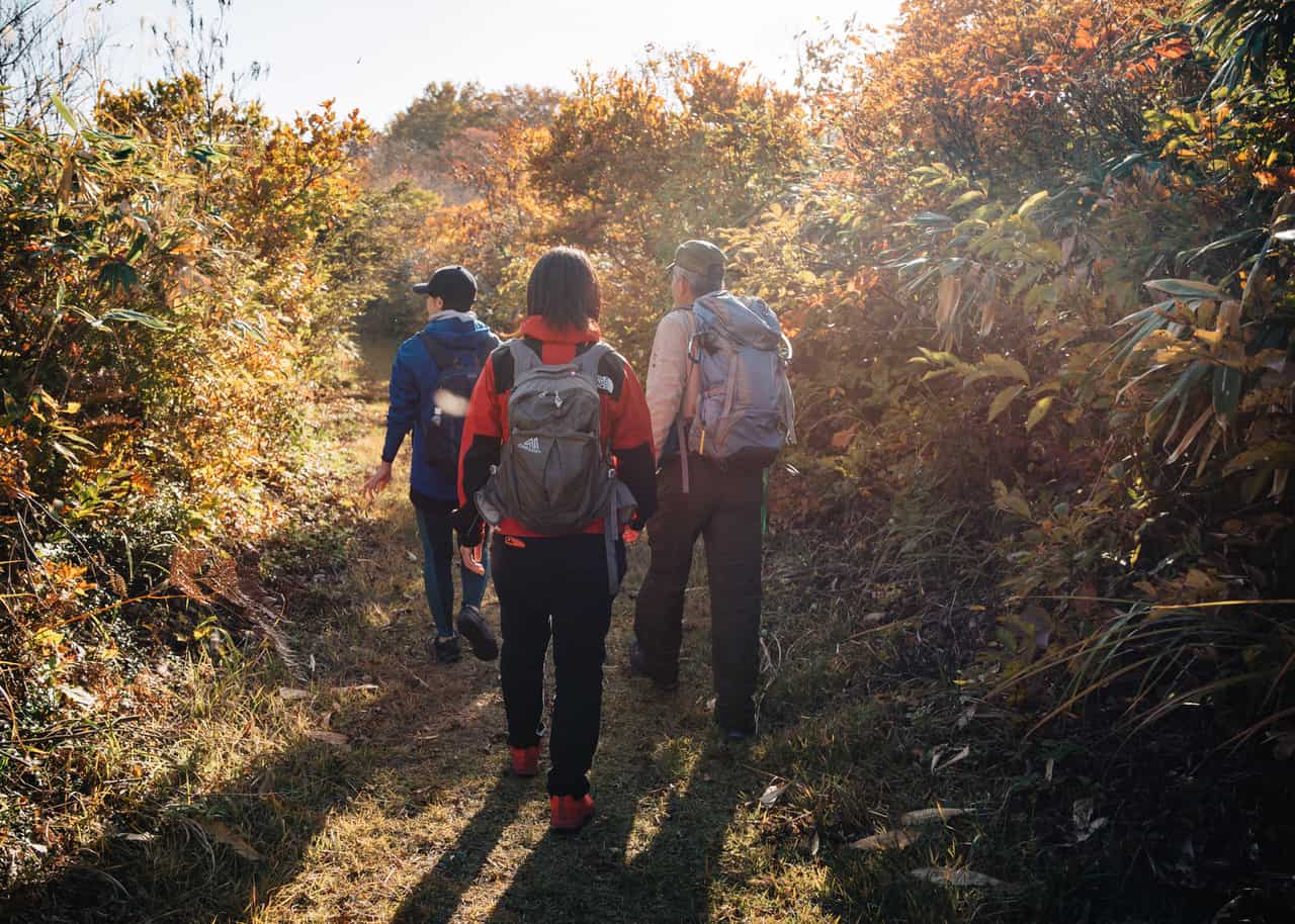 Taking a hike on the Shin-etsu trail in Nagano, Japan.