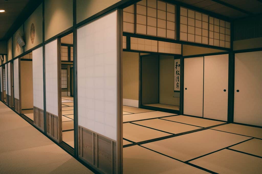 Reproduction of one of the tea rooms of Sen no Rikyu, master of the tea ceremony, Sakai, Osaka, Kinki region, Japan