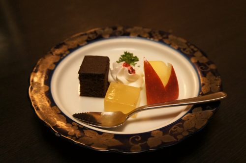 Kaiseki dinner at Tokouen ryokan in Kaike Onsen, San'in region, Japan