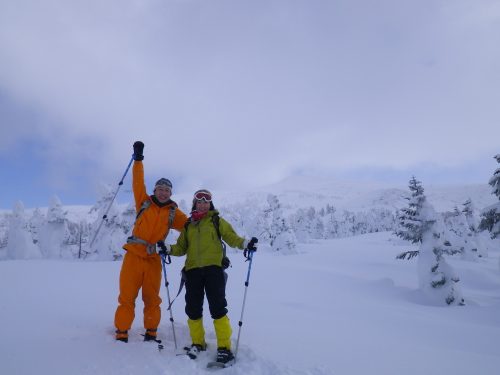 Snow shoeing experience in Tazawako area, Akita, Tohoku, Japan.