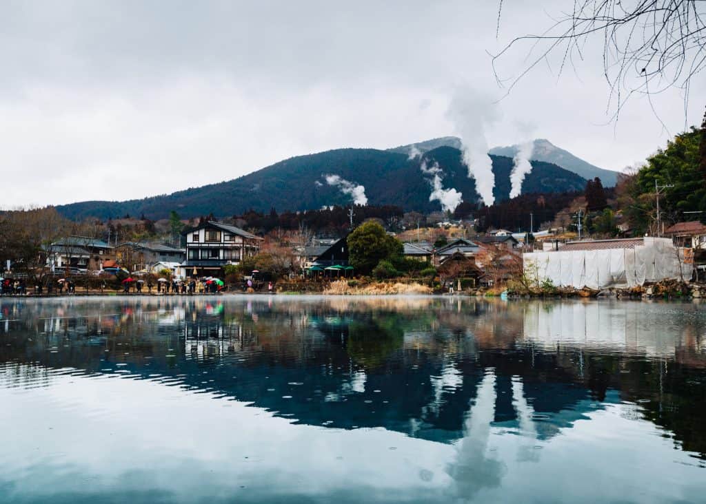 Kinrin Lake in Yufuin, Yufu City, Kyushu.