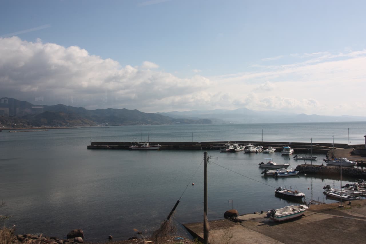 A small port in Omura Bay, Nagasaki, Kyushu, Japan.