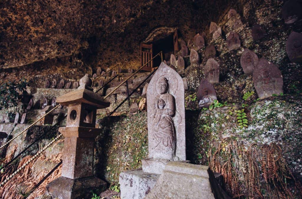 Buddhist stone statue in Japan