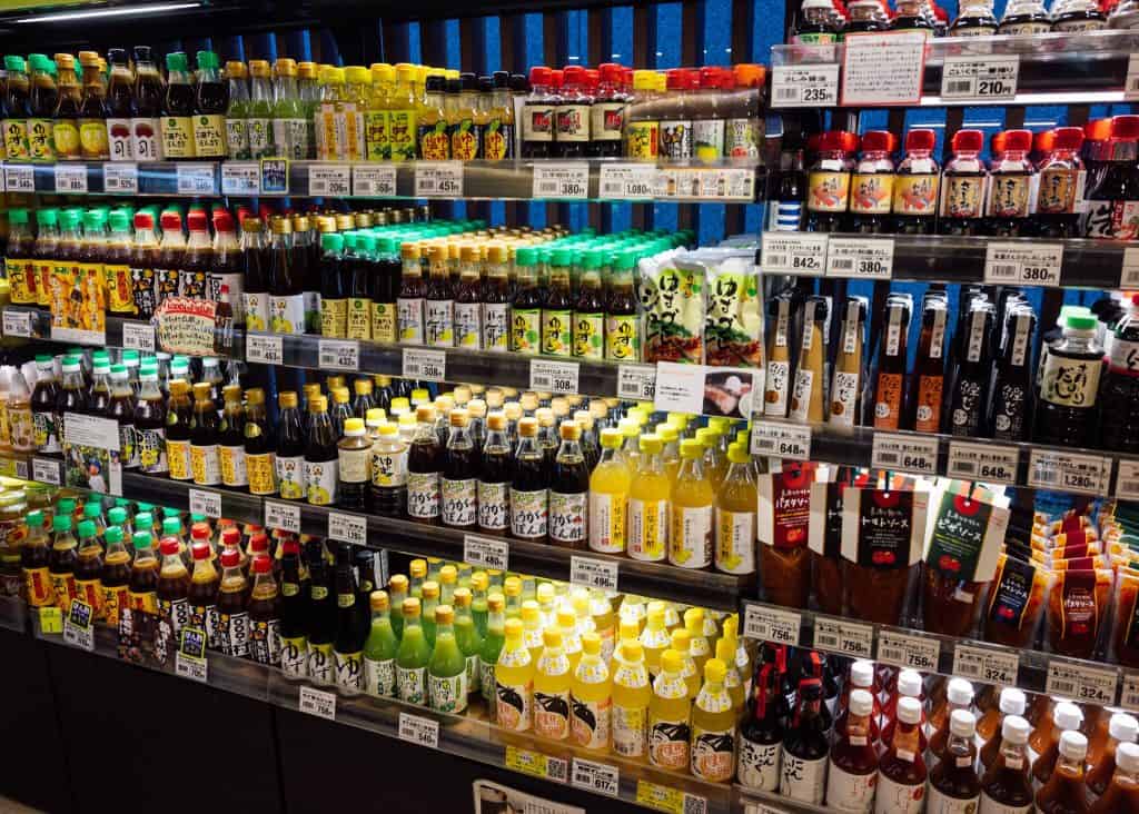 Many yuzu flavored items at Kochi antenna shop