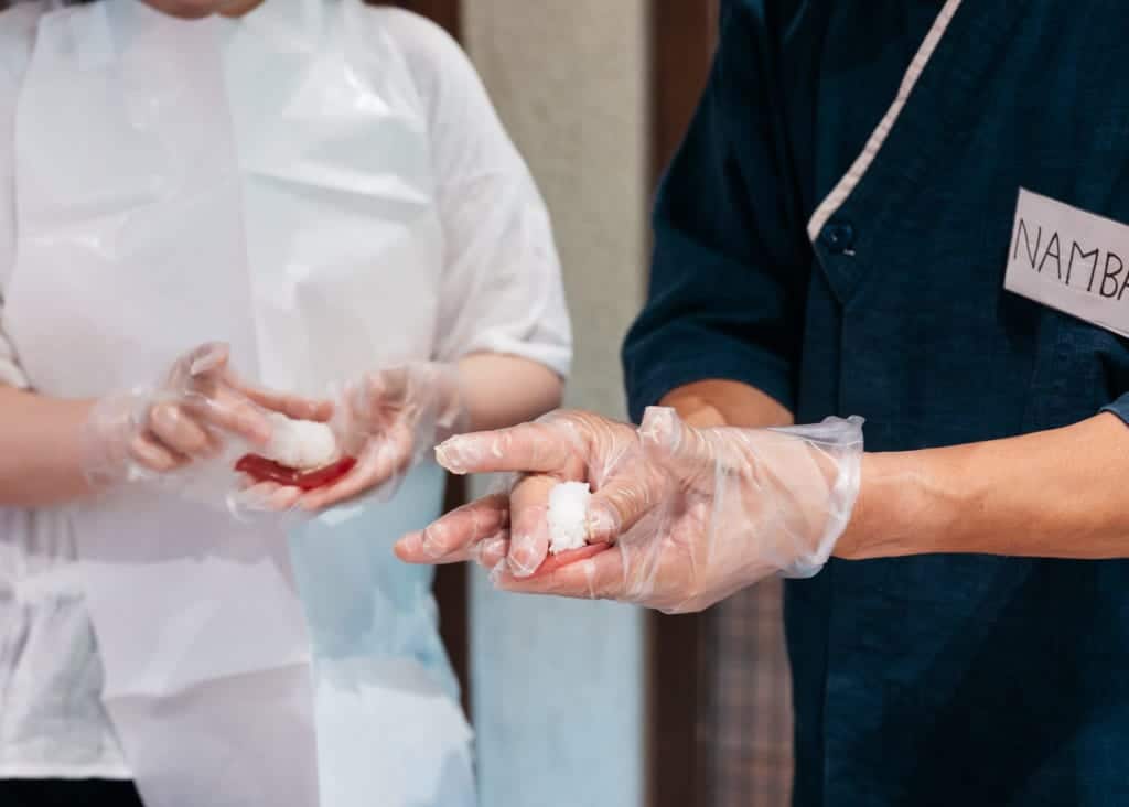 Sushi making experience at Kidoairaku