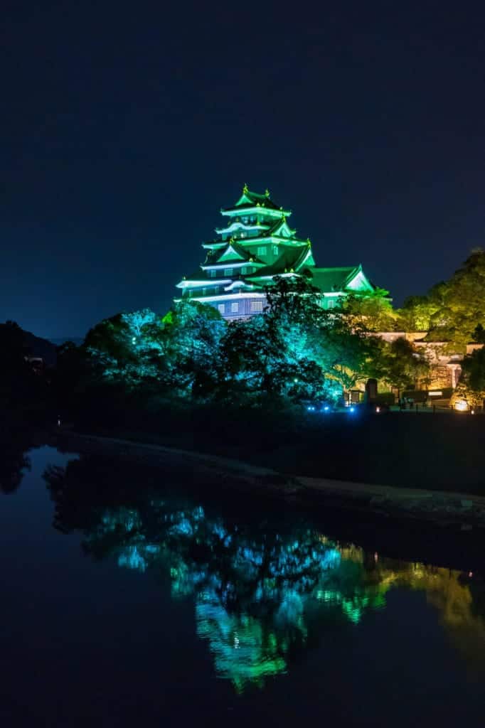 Okayama Castle Summer illumination