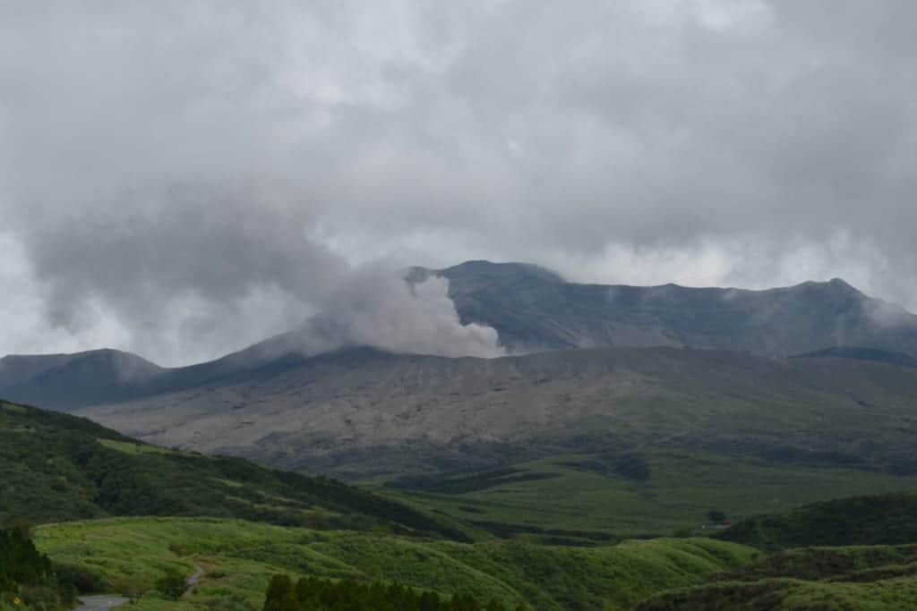 Mt Nakadake in Kumamoto