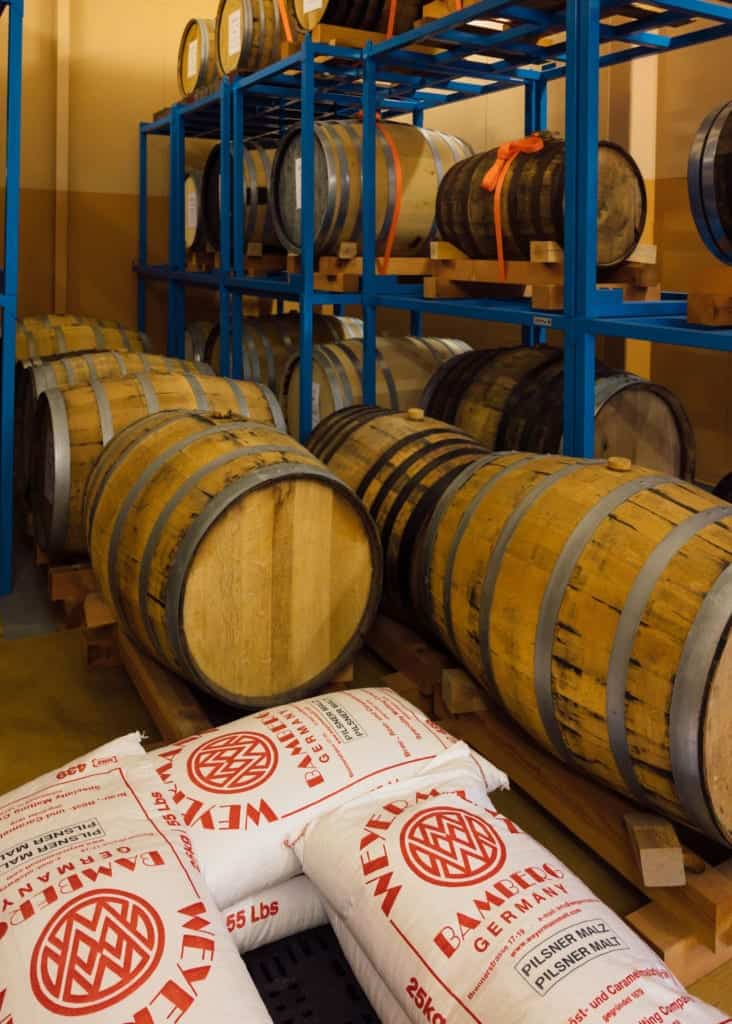 Japanese wooden barrels for sake and beer