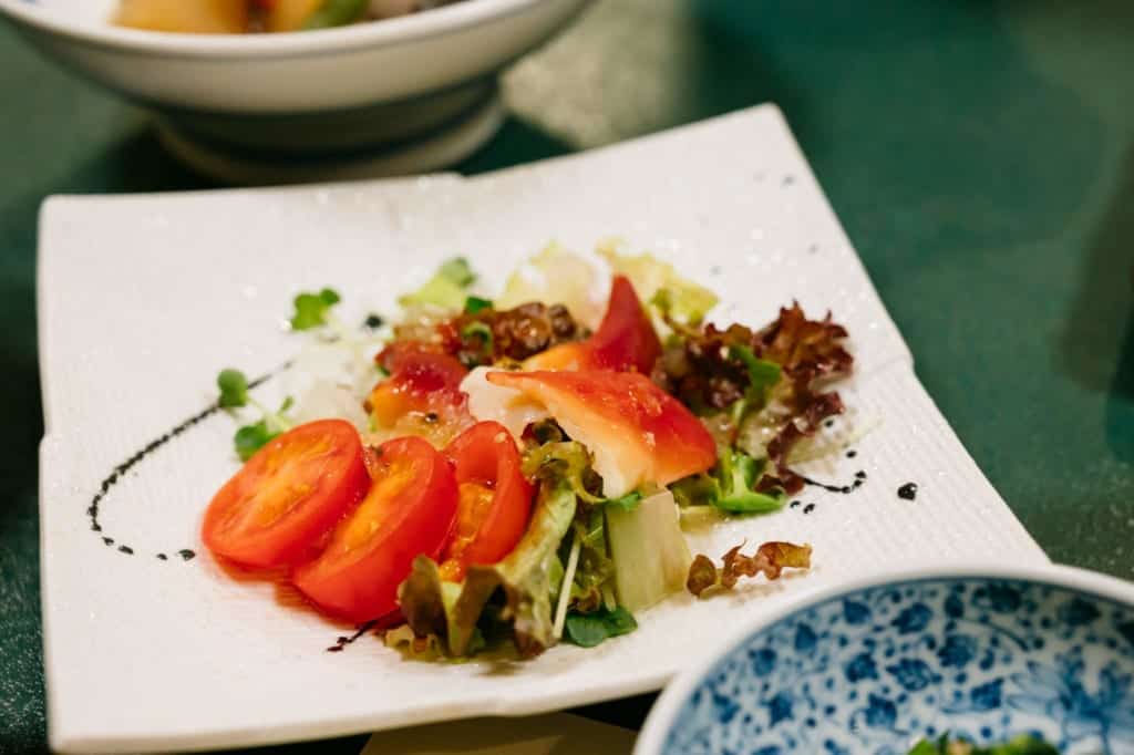 Dinner at Kanoe Lodge in Iiyama, Nagano