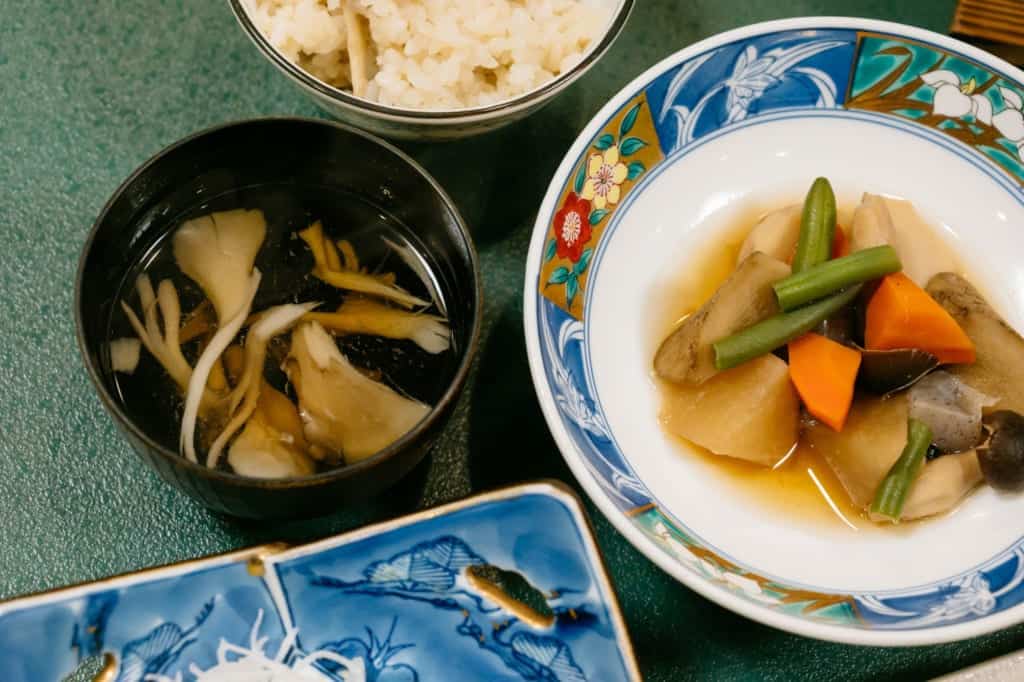 Dinner at Kanoe Lodge in Iiyama, Nagano