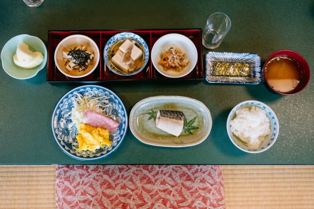 Breakfast at Kanoe Lodge in Iiyama, Nagano
