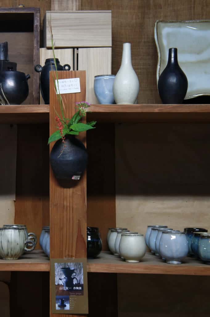 Shelf in Shodai Yaki Issakigama workshop