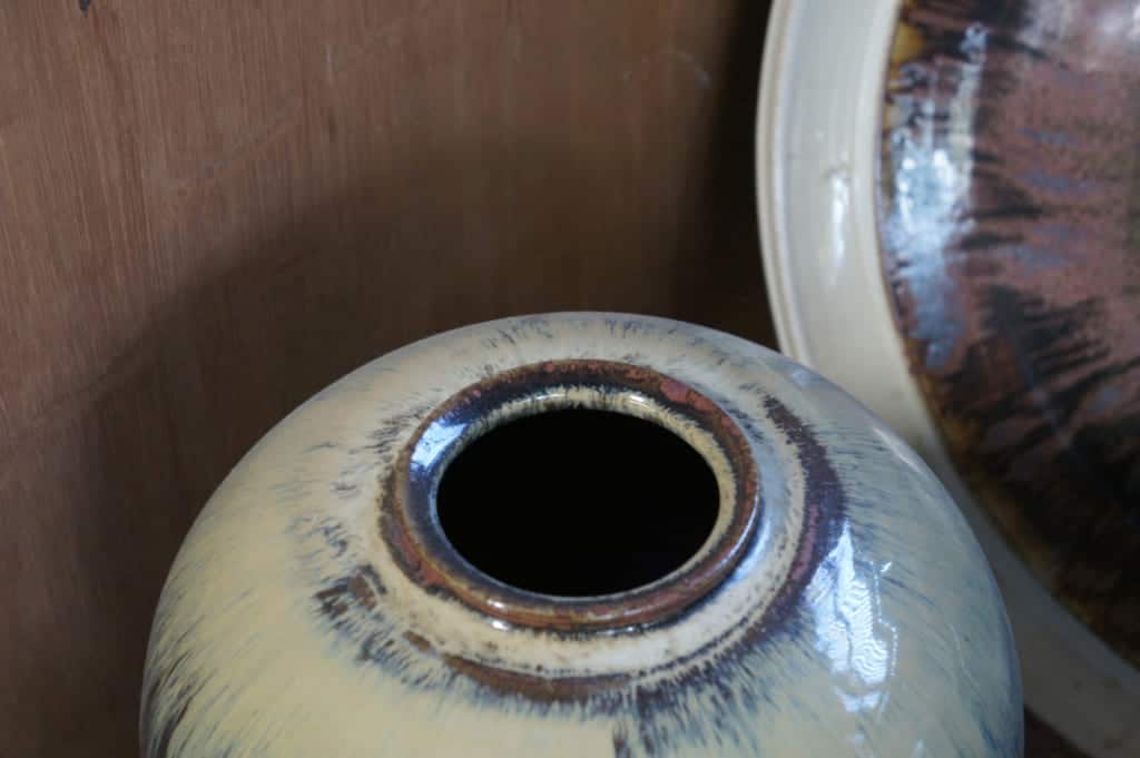 Big Shodai Yaki pottery vase made my Mr Yamaguchi
