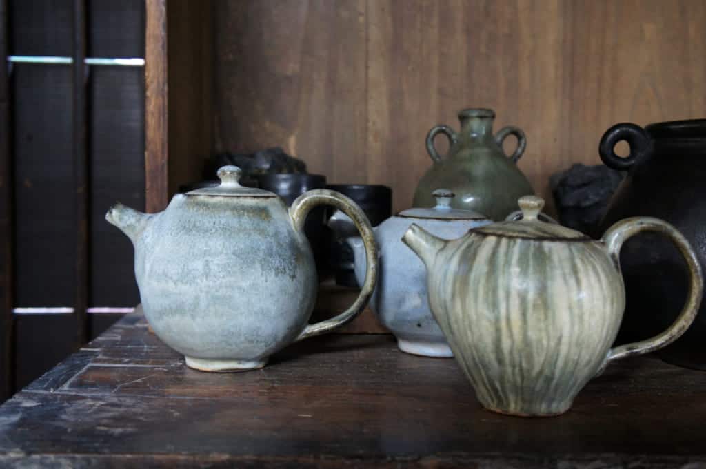 Tea pots in a modern Shodai Yaki style