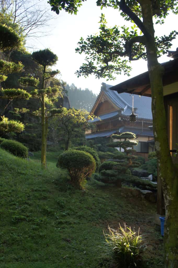 View of Zenriyuji temple from the Japanese garden