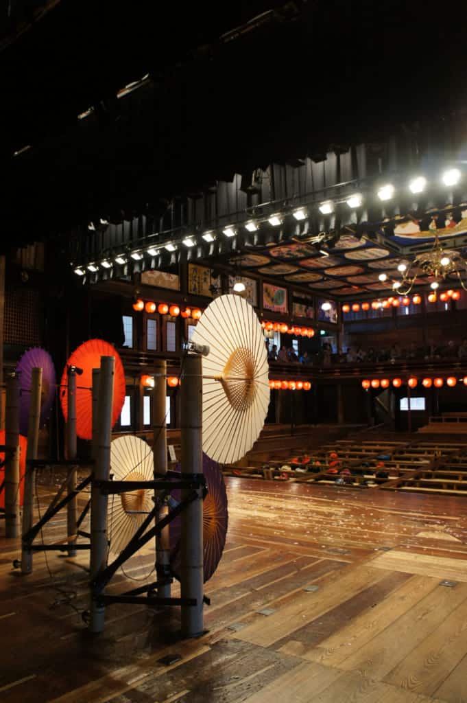 View of the Yachiyo-za theatre from the stage