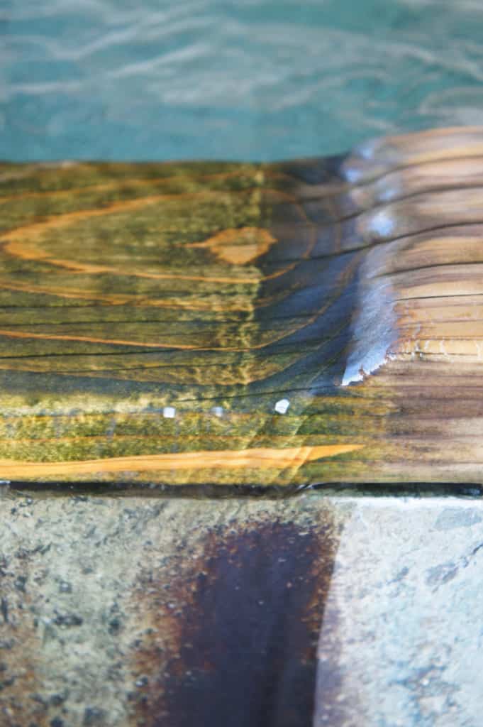 The edge of the private onsen