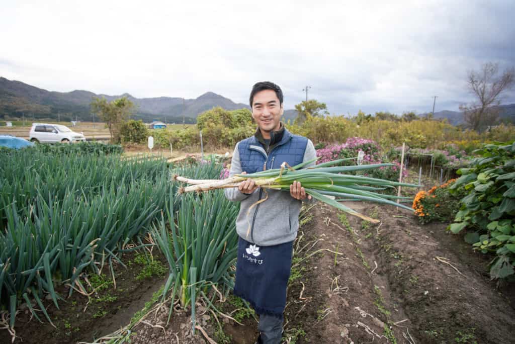 Breakfast harvesting in Murakami City.