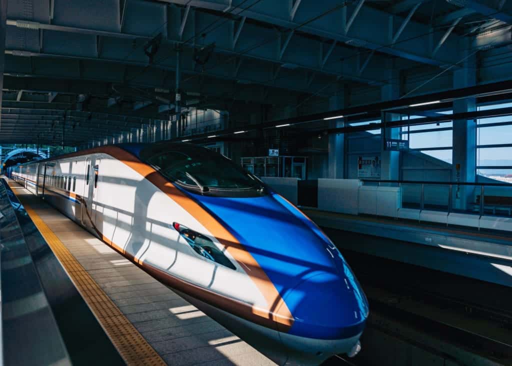 Hokuriku Shinkansen train at Iiyama Station