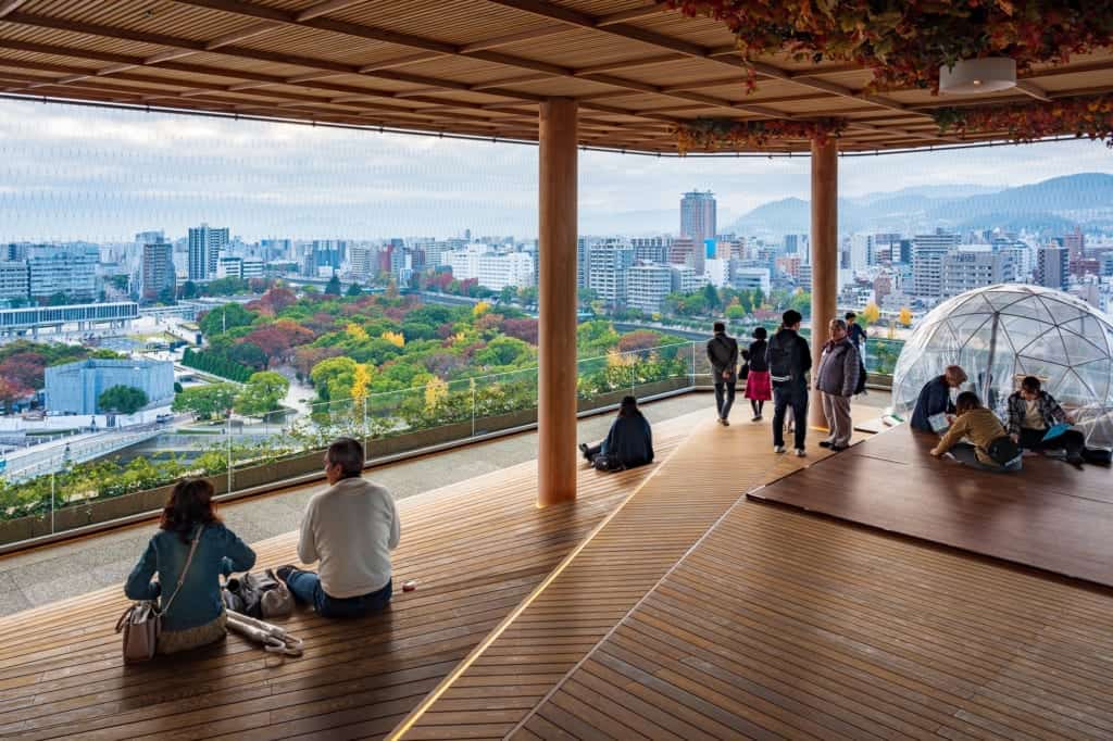 View from the observation deck of Orizuru Tower