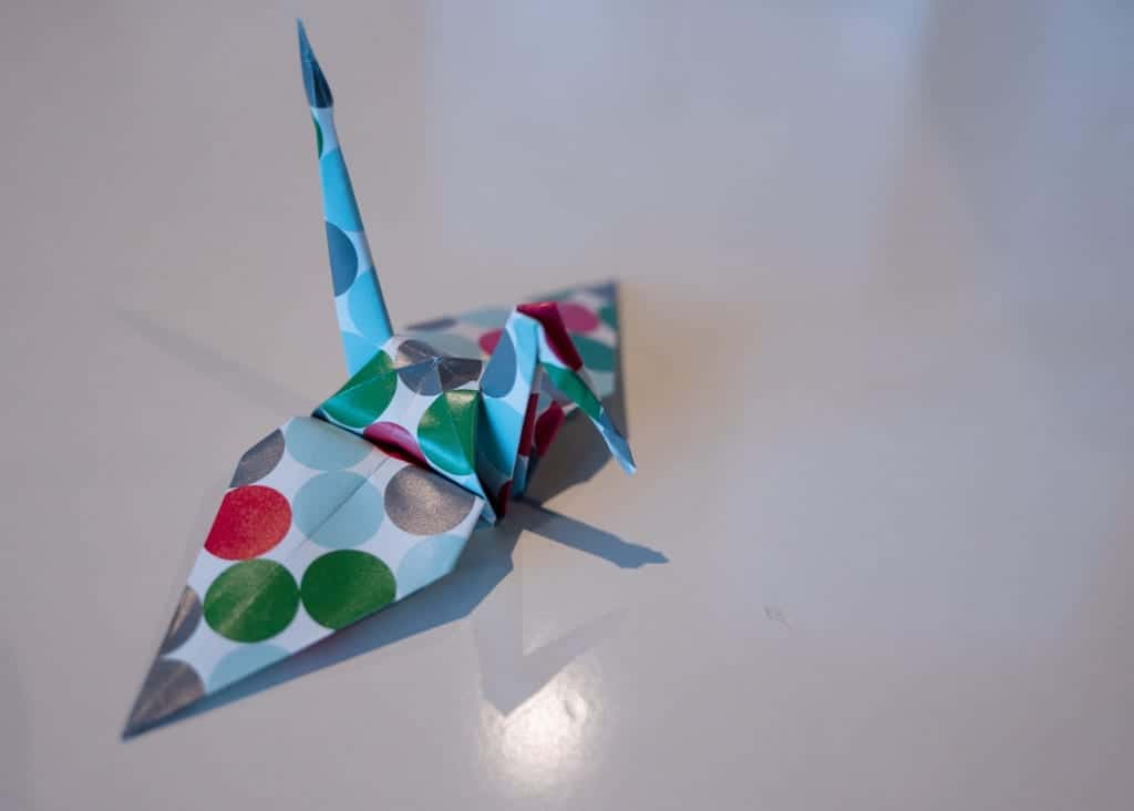 Paper crane at Orizuru Tower