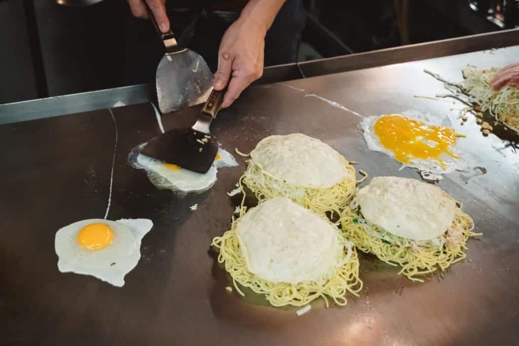 Hiroshima style okonomiyaki at Sozo