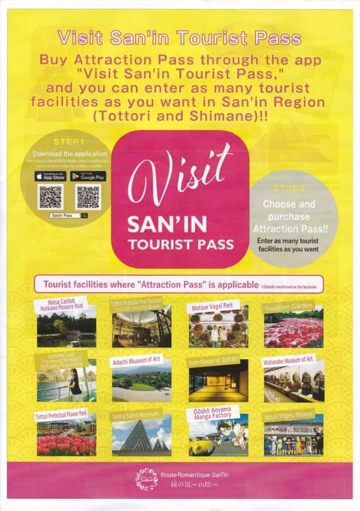 The Visit San'in Tourist Pass brochure