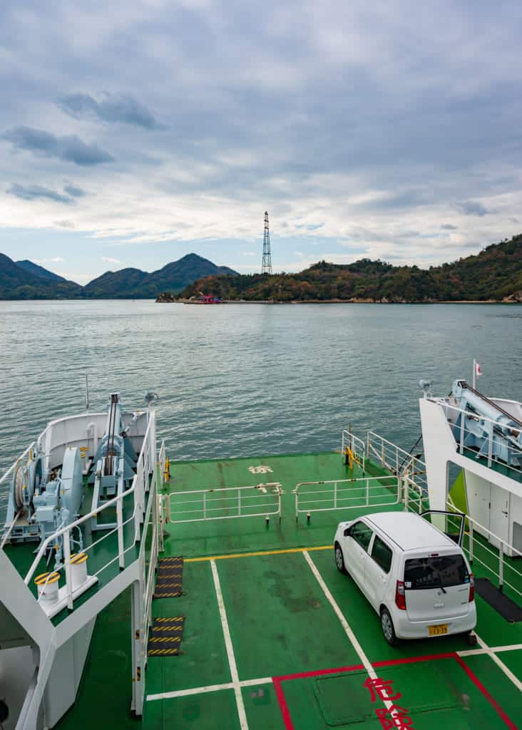 Approaching Okunoshima, Rabbit Island on the ferry