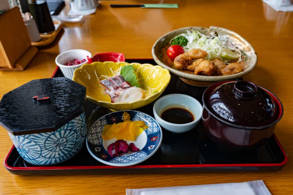 Octopus lunch on Okunoshima, Rabbit Island