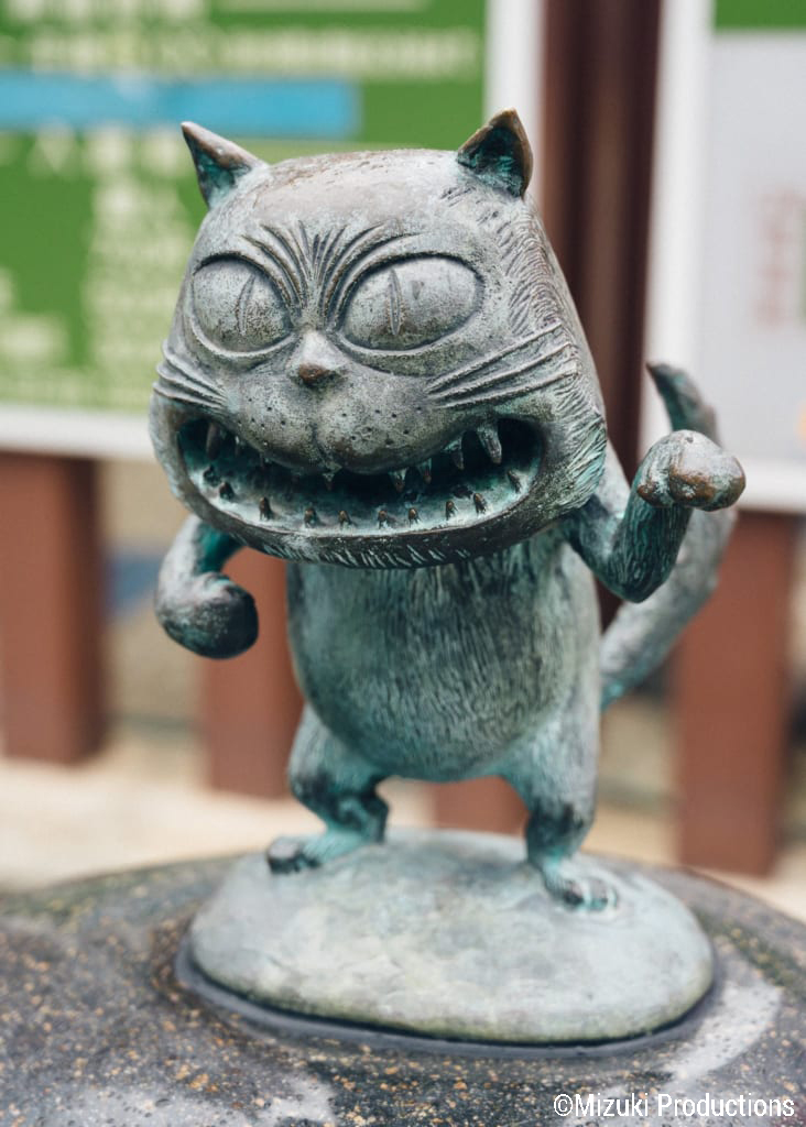 Bronze sculpture on Mizuki Shigeru Road in Sakaiminato.