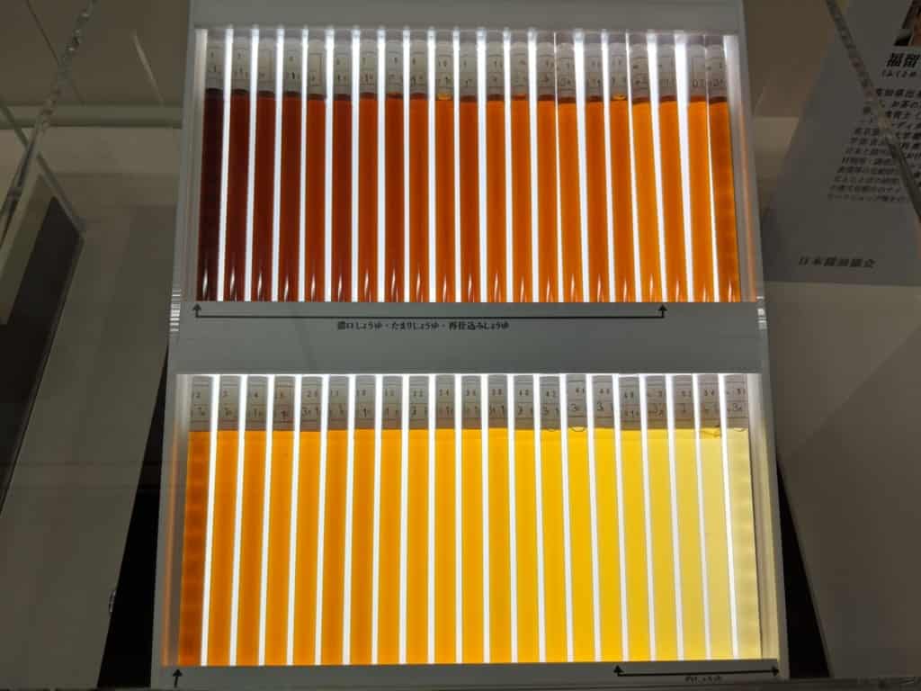 Grades of Light and Dark Soy Sauce