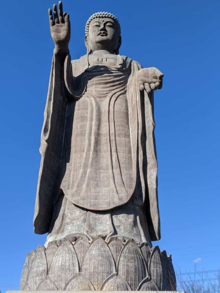 View of Ushiki Daibutsu from Below