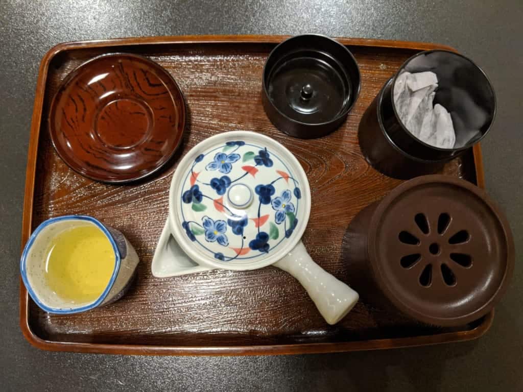 In-Room Tea Set at Tsukubasan Edoya