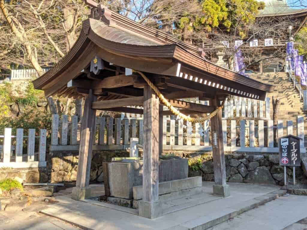 Hand-Cleansing at Tsukuba Shrine