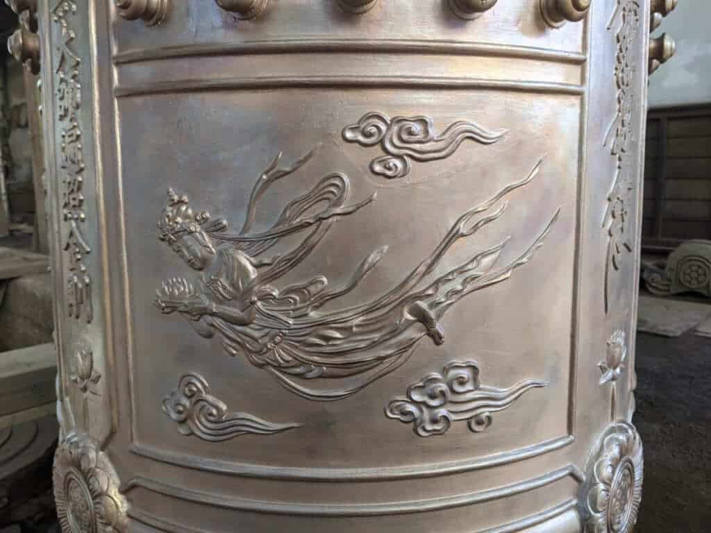 Oranamental Design on a Bell at Kotabe Foundry