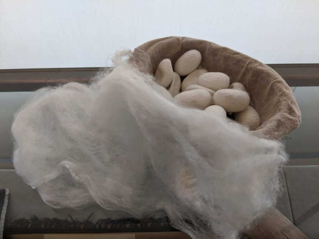 Silk Cocoons and Thread in Yuki, Ibaraki