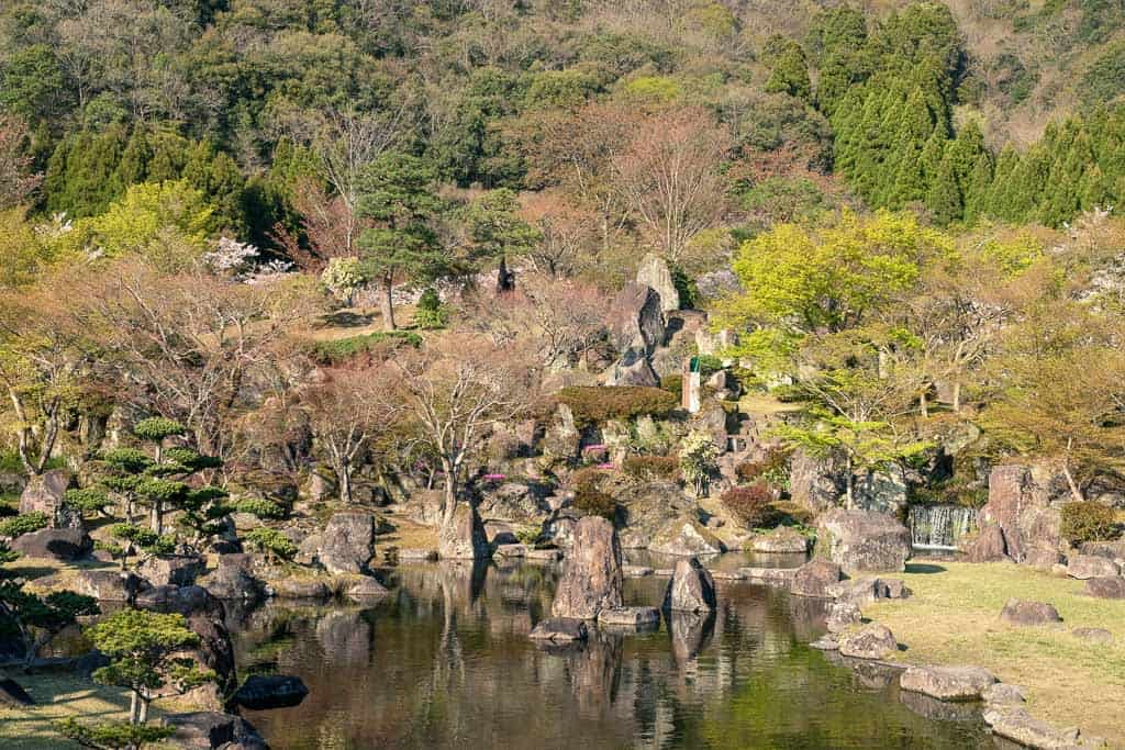 Traditional Japanese rock gardens of Keiseki Park