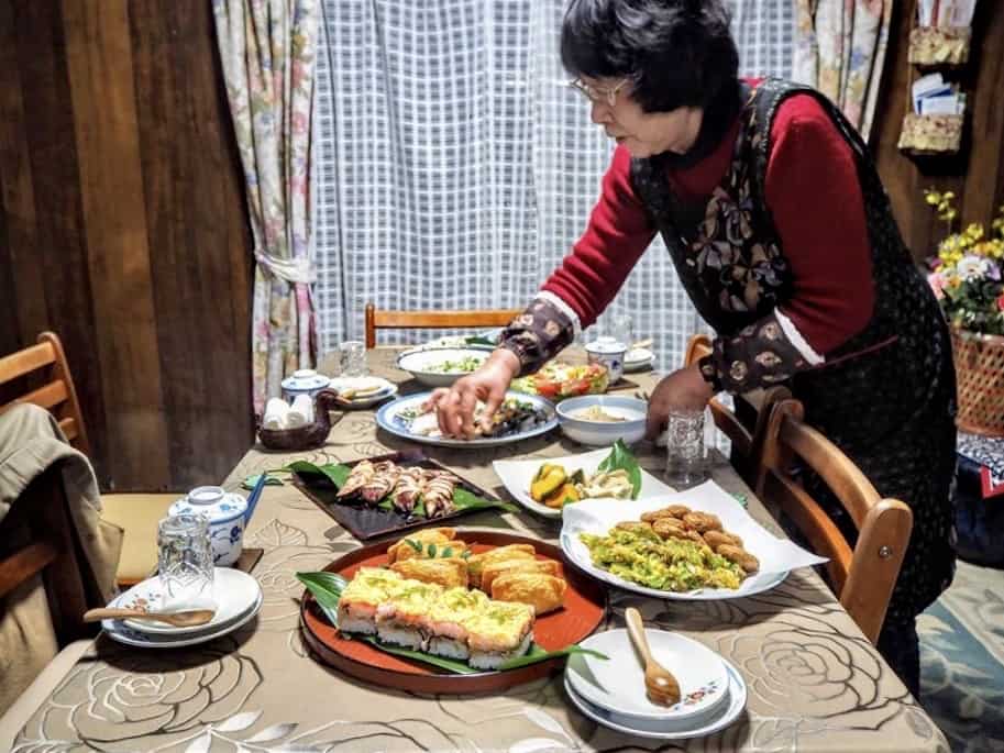 Dinner table in Ojika island