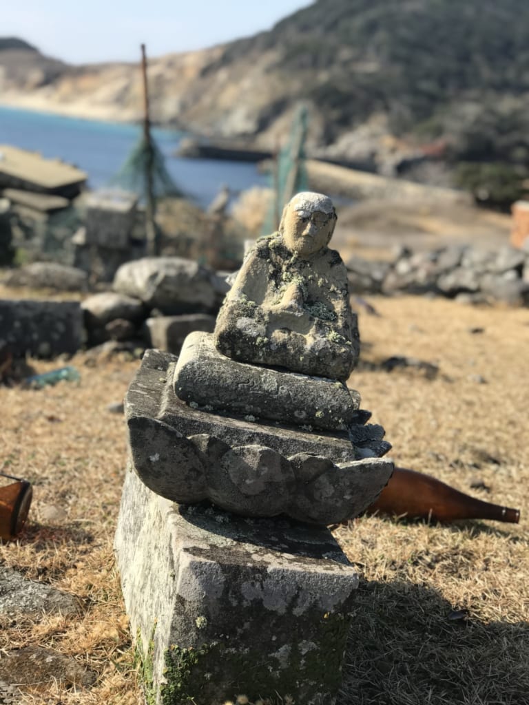Buddha statue on the abandoned island