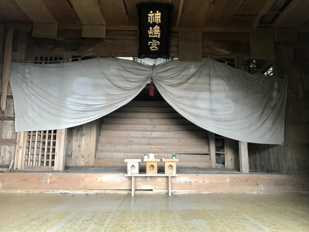 The okino-kojima temple on the abandoned island of Nozaki