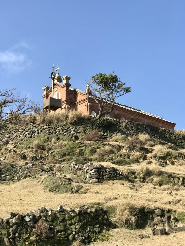 View of the Nokubi church on Nozaki abandoned island