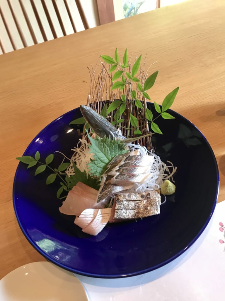 Sashimi plate in Fujimatsu restaurant in Ojika Island