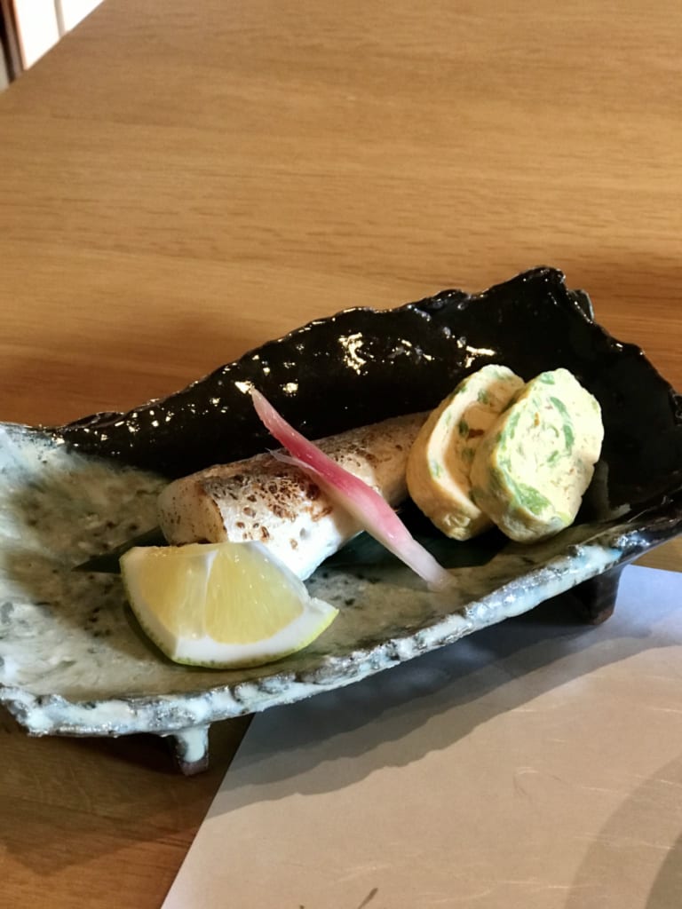 Fish dish in Fujumatsu restaurant in Ojika Island