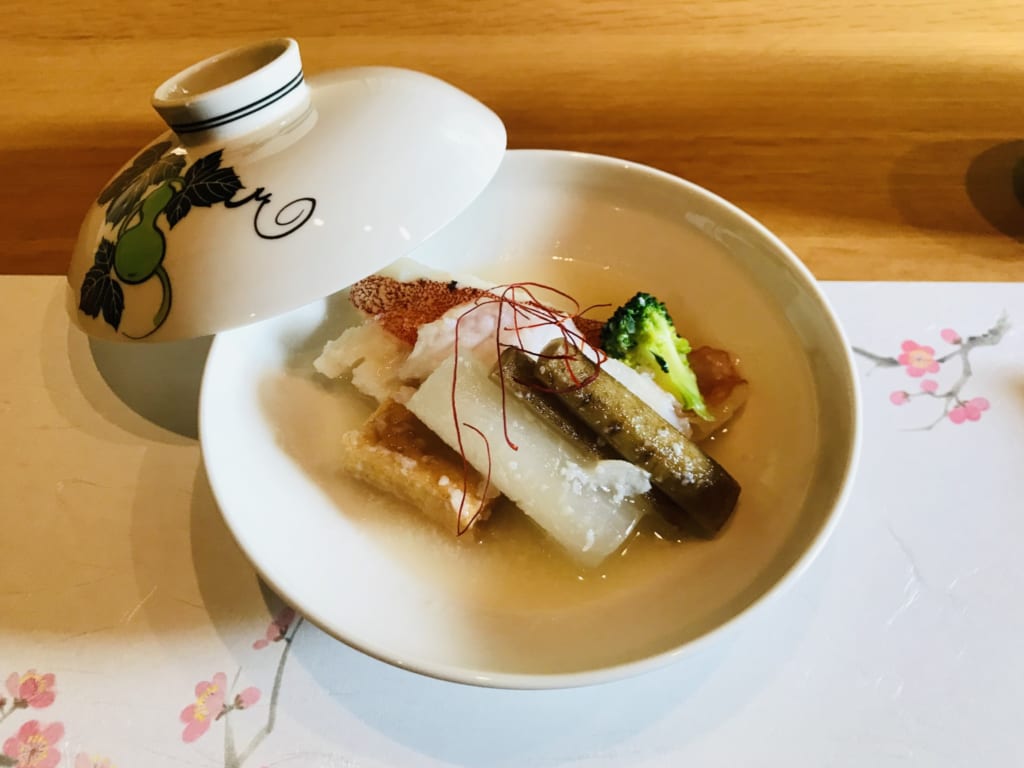 Refined cuisine in Fujimatsu restaurant in Ojika Island
