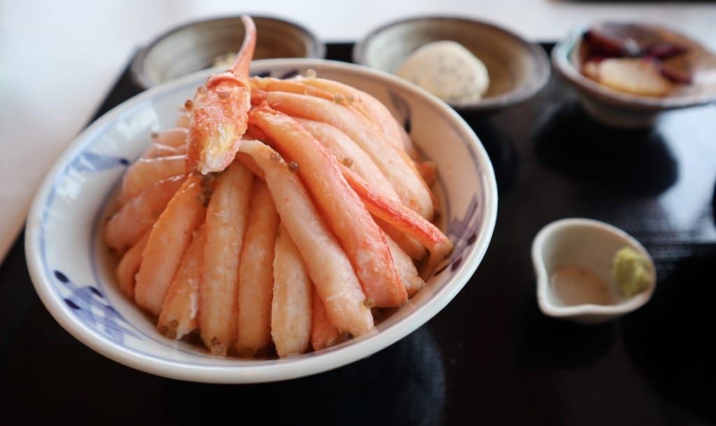 Fresh crab lunch at the Michi-No-Eki in Oga
