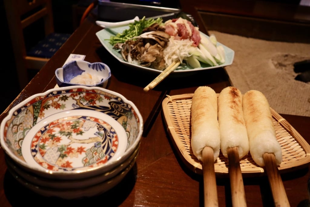 Ingredients for the kiritanpo hot pot