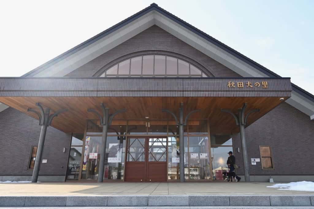 Outside the Akita Dog Centre