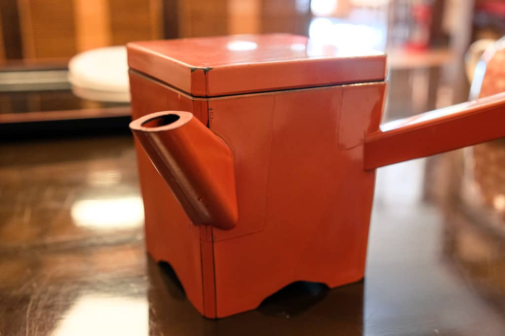 Soba yu at Soba Buckwheat noodle restaurant in Izushi Castle town in Hyogo, Japan