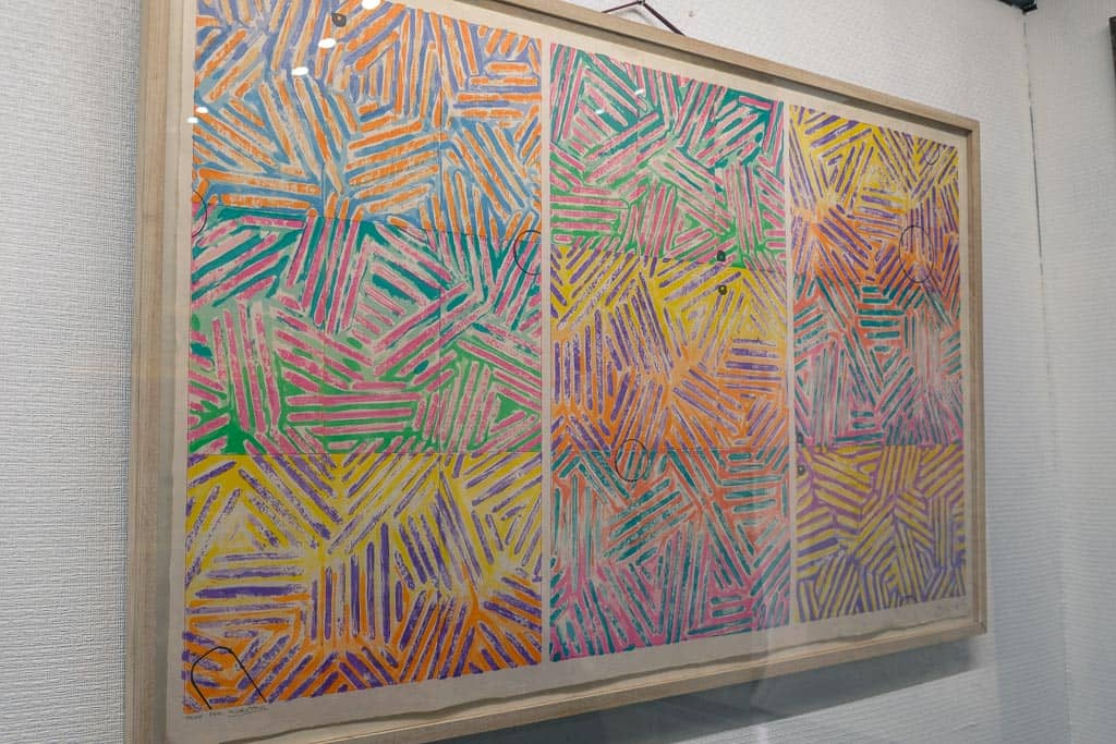 Jasper John print on Kurotani washi paper