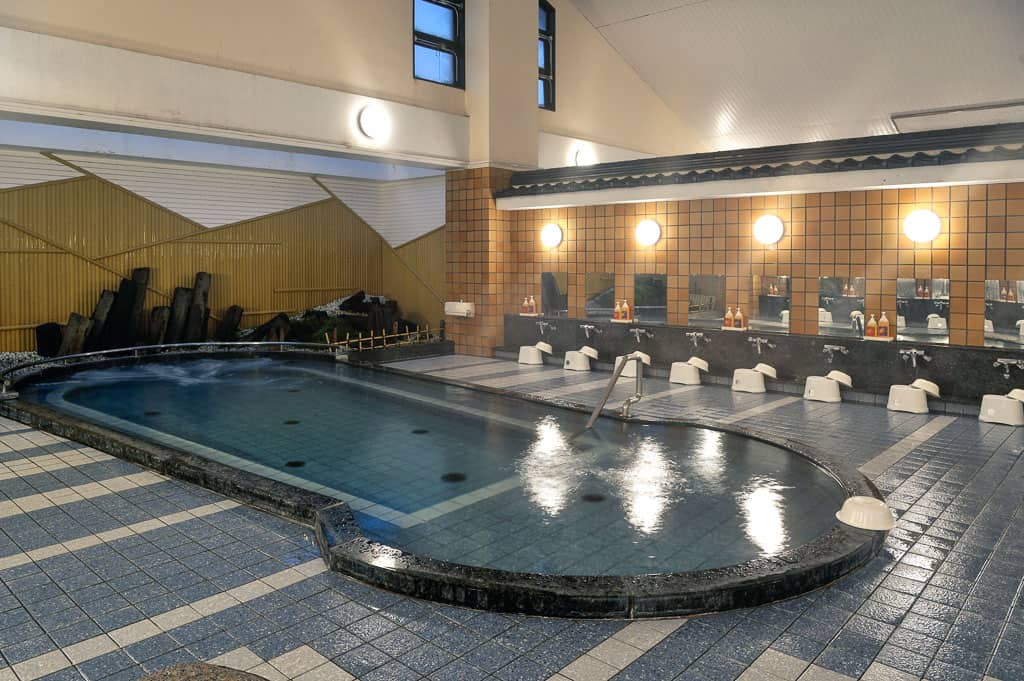 indoor of one of 7 public onsen hot springs in Kinosaki Onsen, Japan